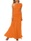 "Zyora" One-Shoulder Pleated Maxi Dress