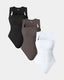The "Stef" Ribbed Bodysuit Trio