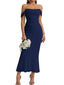 Veyora | Off The Shoulder Corset Maxi Dress