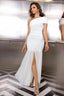 "Zyora" One-Shoulder Pleated Maxi Dress
