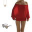 Lokora | Off-Shoulder Batwing Sleeve Long Dress