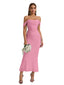 Veyora | Off The Shoulder Corset Maxi Dress
