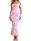 Veyora | Off The Shoulder Corset Maxi Dress
