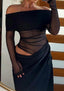 "Reva" Asymmetric Cutout Maxi Dress
