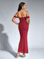 Veyora | Off The Shoulder Corset Maxi Dress