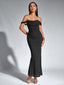 Veyora | Off The Shoulder Corset Maxi Dress