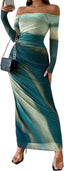 “Aura” Tie-Dye Mesh Maxi Dress