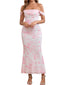 Veyora | Off The Shoulder Corset Maxi Dress