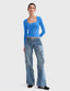 "Gigi" Square-Neck Sculpt Tee