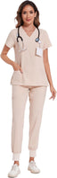 "Vitals+" 2-Piece Scrub Set – Functional, Flattering, and Made to Move