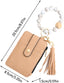 Neutral Beaded Card Case with Wristlet