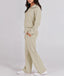 Ariana | Cozy Zip-Up Knit Sweater & High-Waist Pant Set