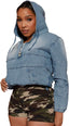 Koda | Denim Popover Hoodie