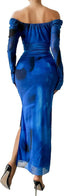 “Aura” Tie-Dye Mesh Maxi Dress