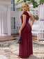 "Zyora" One-Shoulder Pleated Maxi Dress