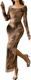 “Aura” Tie-Dye Mesh Maxi Dress
