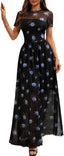 “Moonlit Garden” Mesh Maxi Dress