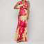 “Solana” Halter Floral Maxi Dress