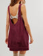 Clyora | Corduroy Overall Mini Dress with Pockets