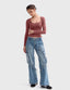 "Gigi" Square-Neck Sculpt Tee