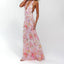 “Solana” Halter Floral Maxi Dress