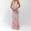 “Solana” Halter Floral Maxi Dress