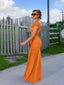 "Zyora" One-Shoulder Pleated Maxi Dress