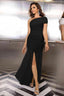 "Zyora" One-Shoulder Pleated Maxi Dress