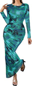 “Aura” Tie-Dye Mesh Maxi Dress