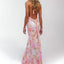 “Solana” Halter Floral Maxi Dress