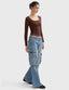 "Gigi" Square-Neck Sculpt Tee