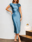 "Helena" Satin Midi Dress