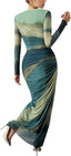 “Aura” Tie-Dye Mesh Maxi Dress