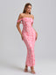 Veyora | Off The Shoulder Corset Maxi Dress