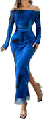 “Aura” Tie-Dye Mesh Maxi Dress