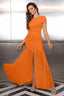 "Zyora" One-Shoulder Pleated Maxi Dress