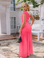 "Zyora" One-Shoulder Pleated Maxi Dress