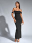 Veyora | Off The Shoulder Corset Maxi Dress
