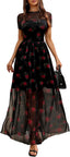 “Moonlit Garden” Mesh Maxi Dress