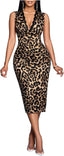 "Roxy" Leopard Print Bodycon Dress