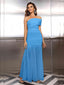 "Zyora" One-Shoulder Pleated Maxi Dress