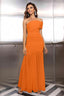 "Zyora" One-Shoulder Pleated Maxi Dress