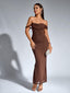 Veyora | Off The Shoulder Corset Maxi Dress