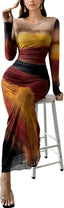 “Aura” Tie-Dye Mesh Maxi Dress