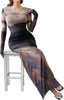 “Aura” Tie-Dye Mesh Maxi Dress