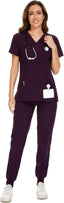 "Vitals+" 2-Piece Scrub Set – Functional, Flattering, and Made to Move