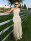"Zyora" One-Shoulder Pleated Maxi Dress