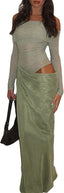 "Reva" Asymmetric Cutout Maxi Dress