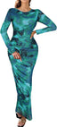 “Aura” Tie-Dye Mesh Maxi Dress