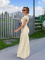 "Zyora" One-Shoulder Pleated Maxi Dress
